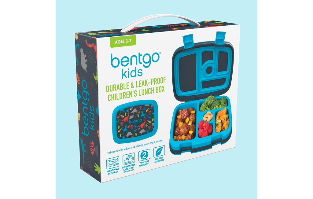 Bentgo Kids Prints (Lonchera para niños) - Dinosaurios Azul