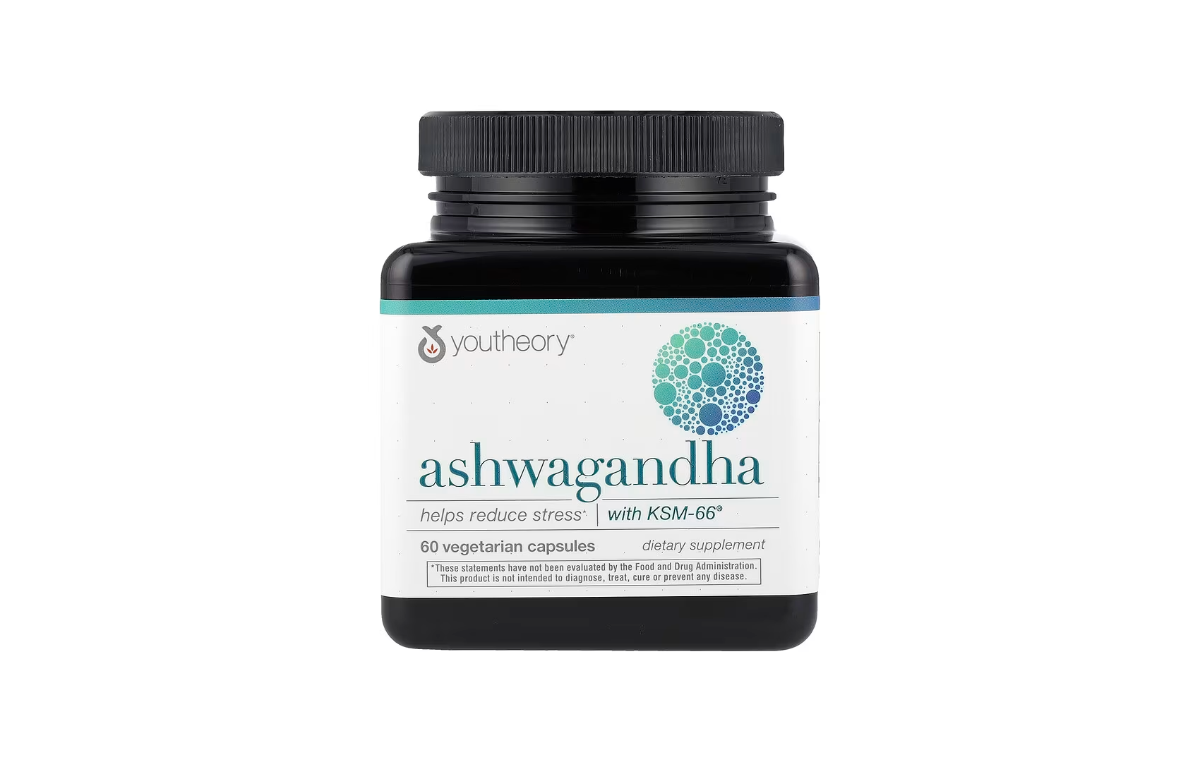 Youtheory Ashwagandha + GABA - Mezcla adaptogénica con KSM-66 orgánico y jengibre - Ayuda a aliviar el estrés y el estado de ánimo