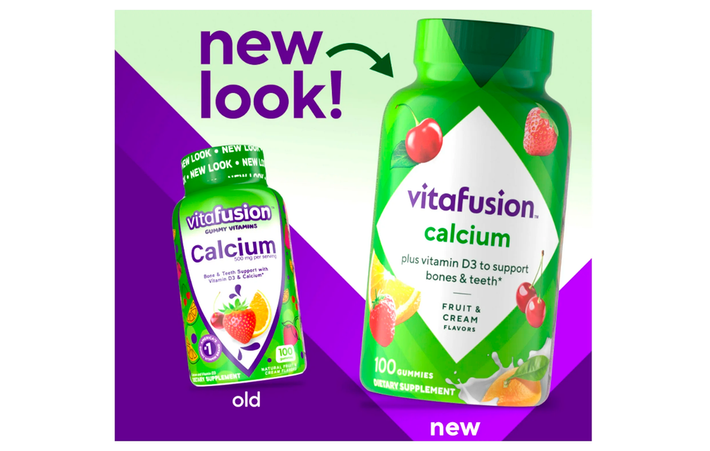 Vitafusion Vitaminas Gomitas de Calcio 500mg para Adultos/100 Unidades.