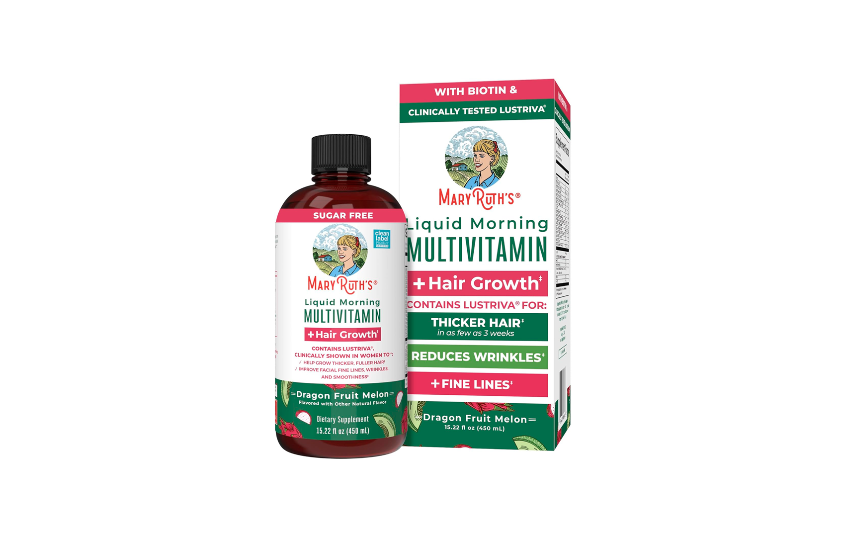 MaryRuth's Multivitamina Líquida + Crecimiento del Cabello (450ml)
