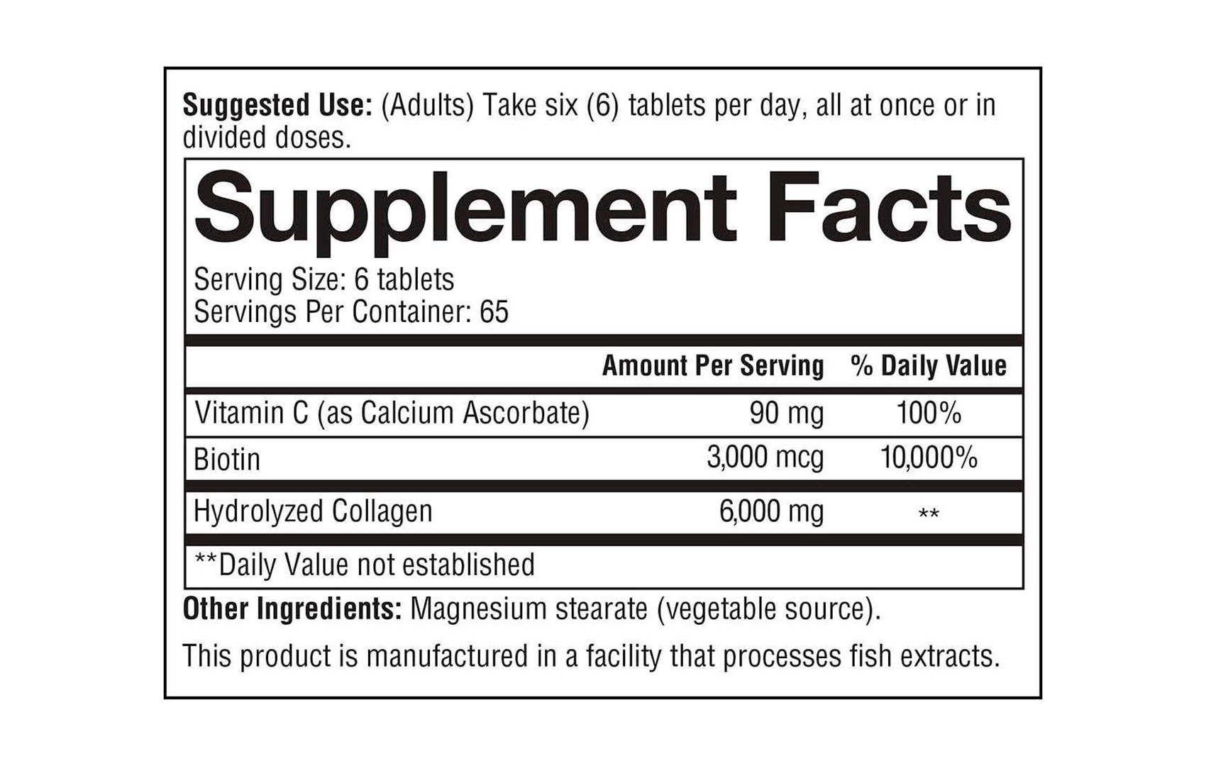Colágeno Hidrolizado Biotin Youtheory 390 Tabletas EEUU