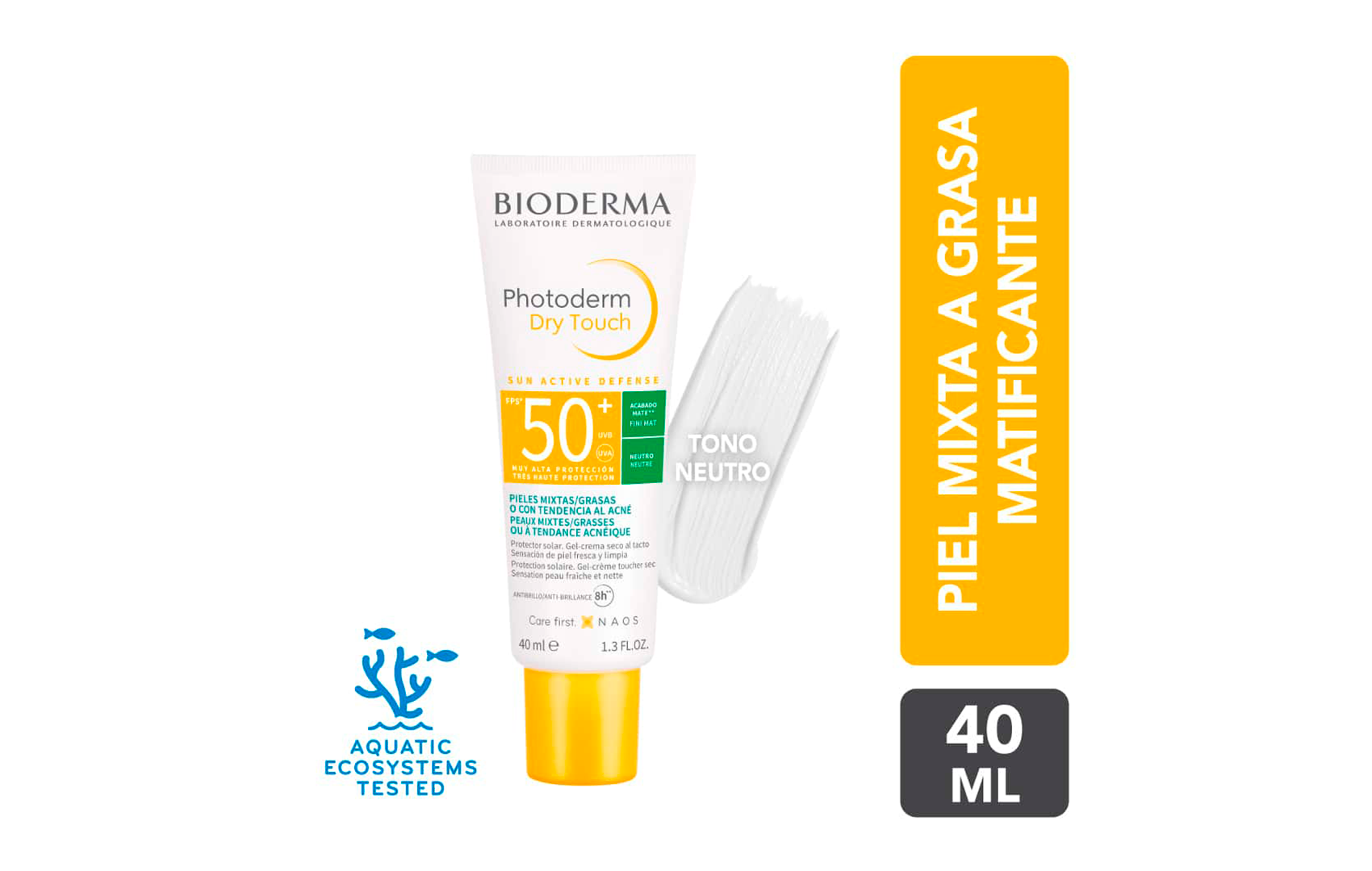 Protector Solar Bioderma Photoderm Dry Touch FPS 50+ Neutre 40ML Para Piel Mixta y Grasa