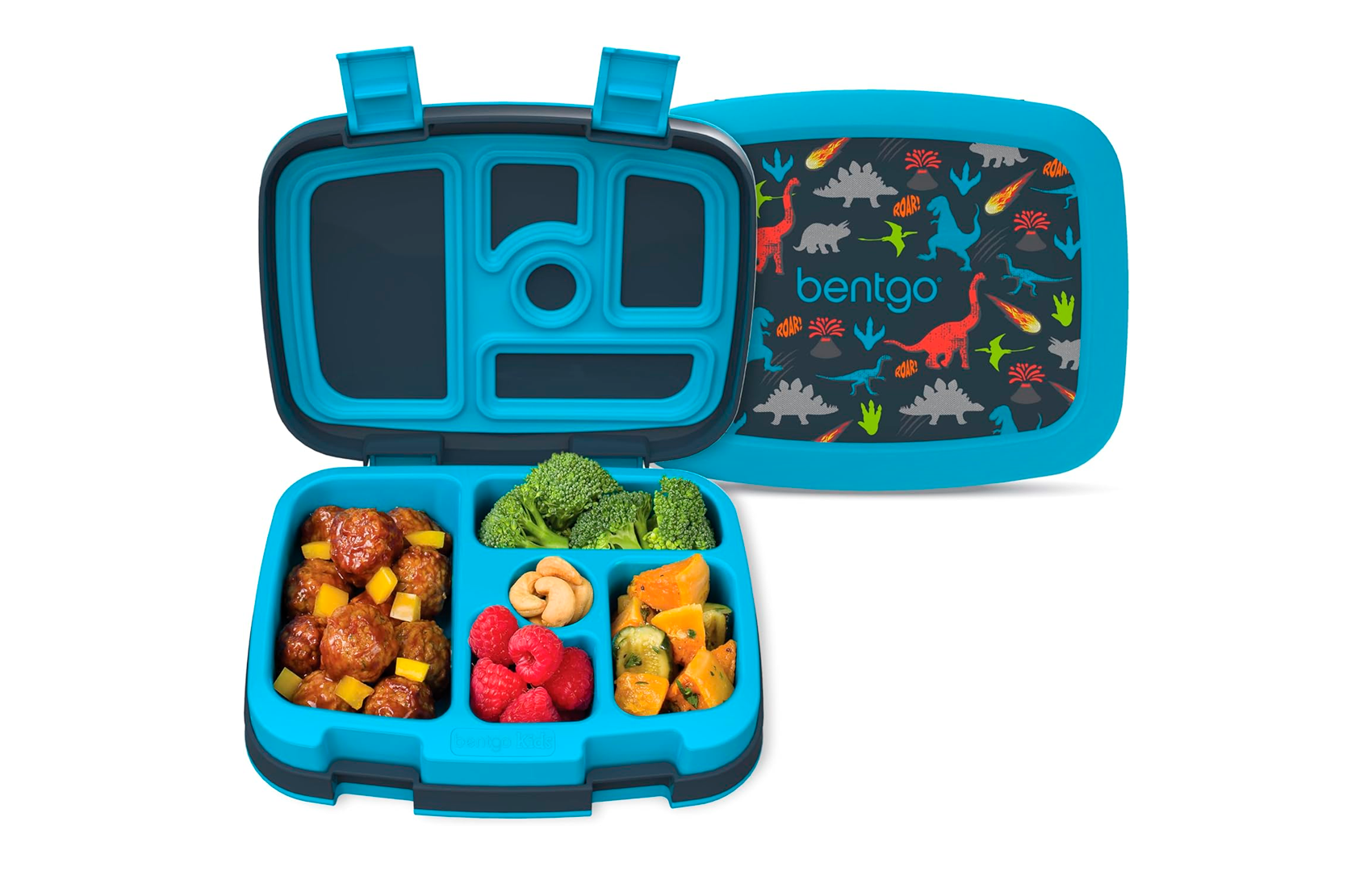 Bentgo Kids Prints (Lonchera para niños) - Dinosaurios Azul