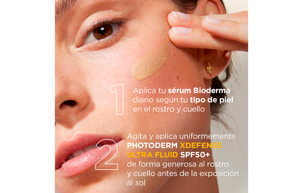 Protector Solar Bioderma Photoderm XDEFENSE Ultra-Fluido SPF50+ Para Piel Sensible y Todo Tipo de Piel