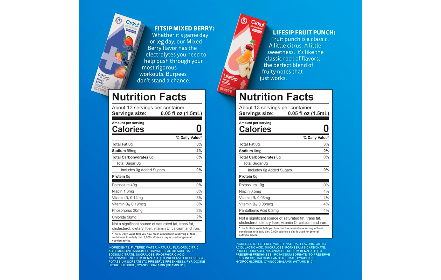 Cirkul Kit (botella de agua de plástico 650 ml) + 2 cartuchos de sabor