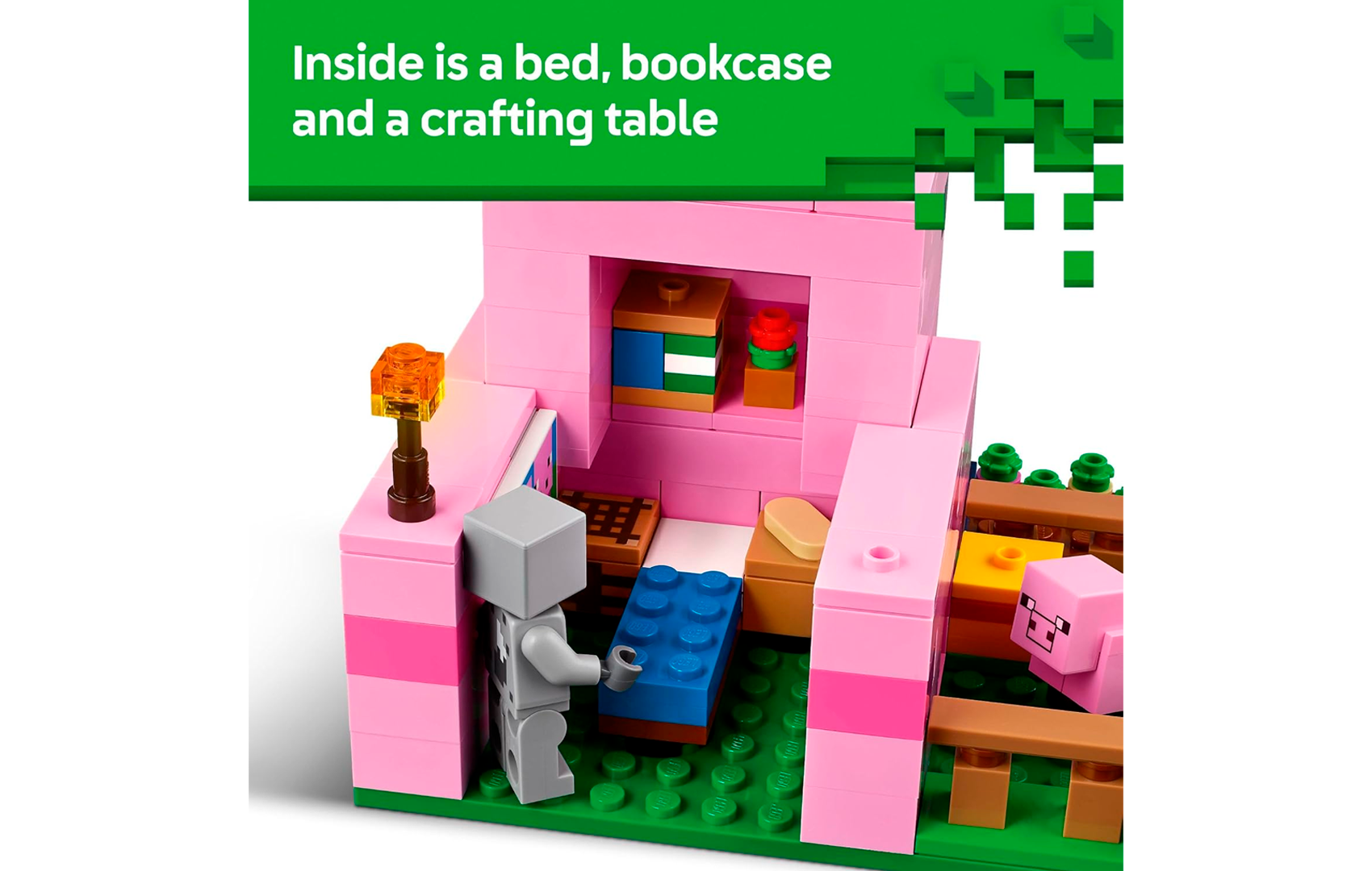 LEGO Minecraft - Figuras de juguete y juego de La Casa del Cerdito Bebé