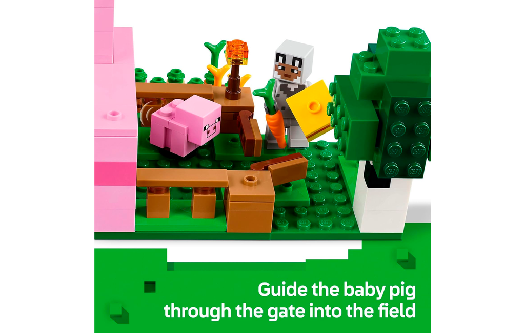 LEGO Minecraft - Figuras de juguete y juego de La Casa del Cerdito Bebé