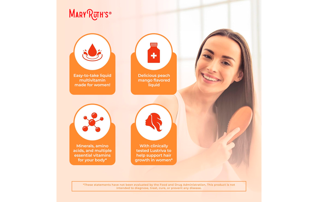 MaryRuth's Multivitamina Líquida + Crecimiento del Cabello (450ml)